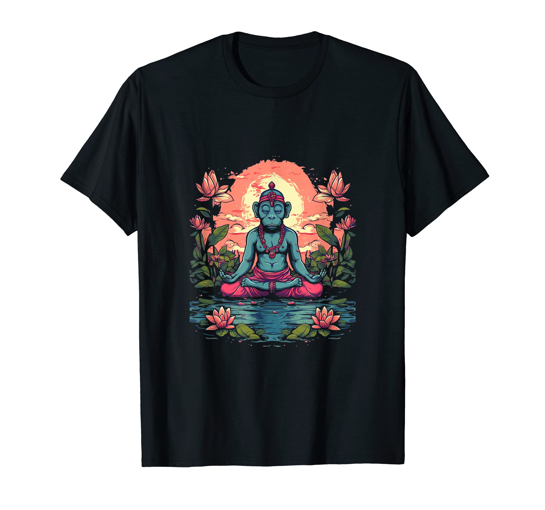 Yoga Monkey Meditation Zen T-Shirt - Streetwear Style for Adults - T-Shirt, Sweatshirt, Hoodie