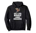 Just Who Loves Books And Dragons Reading Hoodie - Trendy Graphic for Adults - T-Shirt, Sweatshirt, Hoodie
