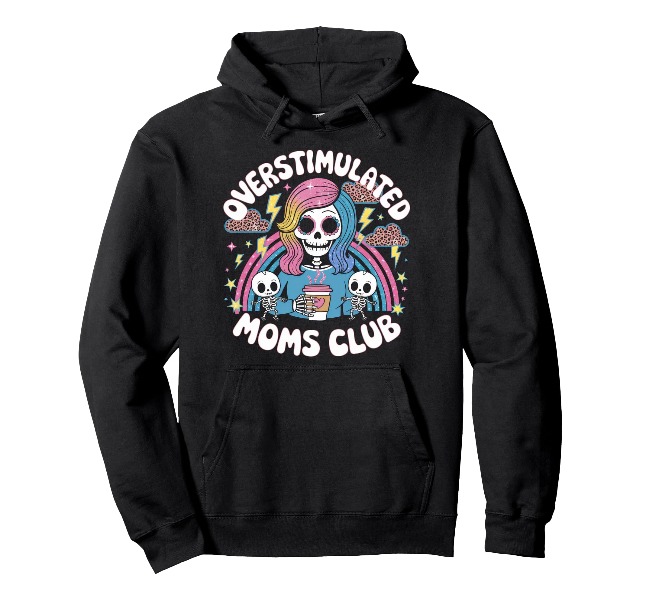 Overstimulated Moms Club Mom Depression Hoodie - Custom Art Print Unisex - T-Shirt, Sweatshirt, Hoodie