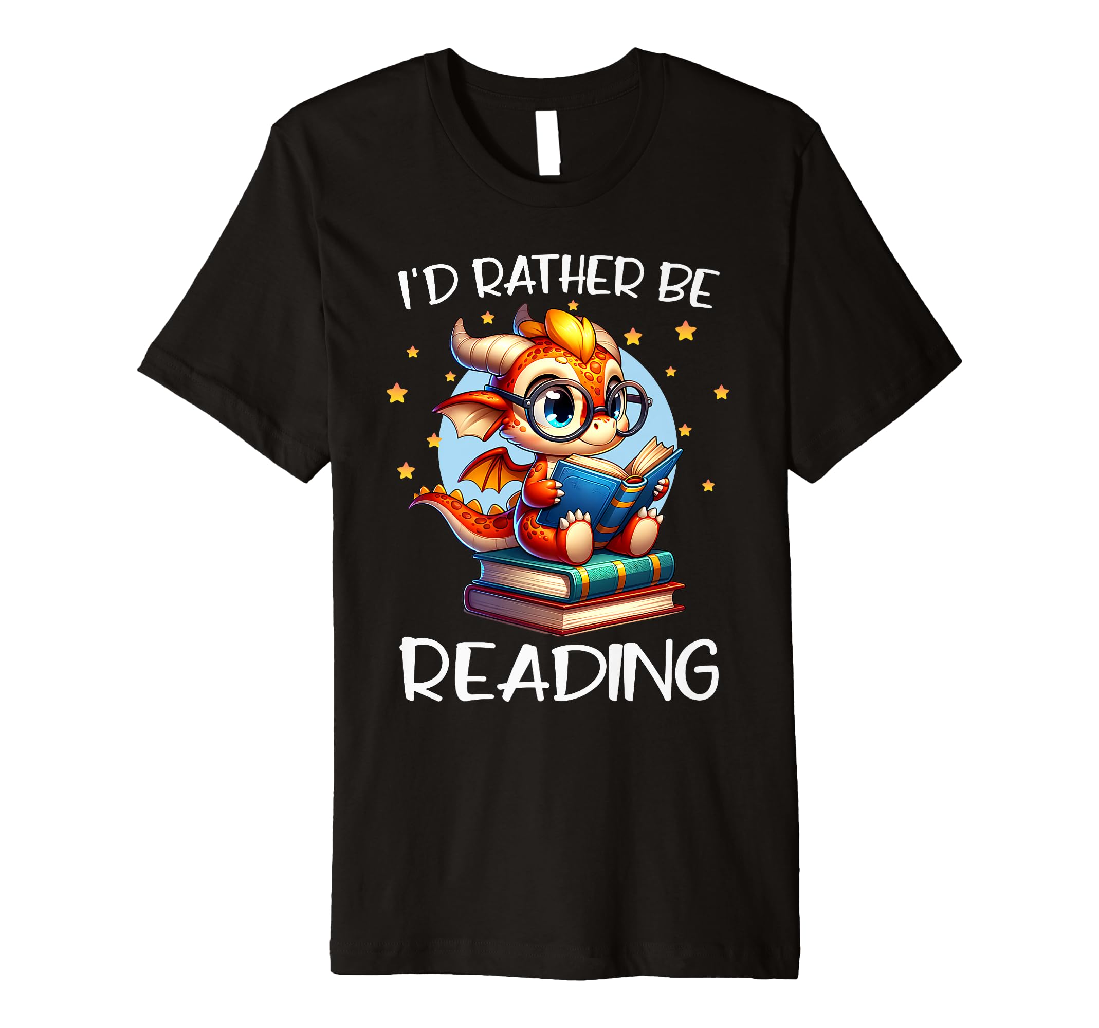 Id Rather Be Reading Book Dragon Bookworm T-Shirt - Streetwear Style Unisex - T-Shirt, Sweatshirt, Hoodie