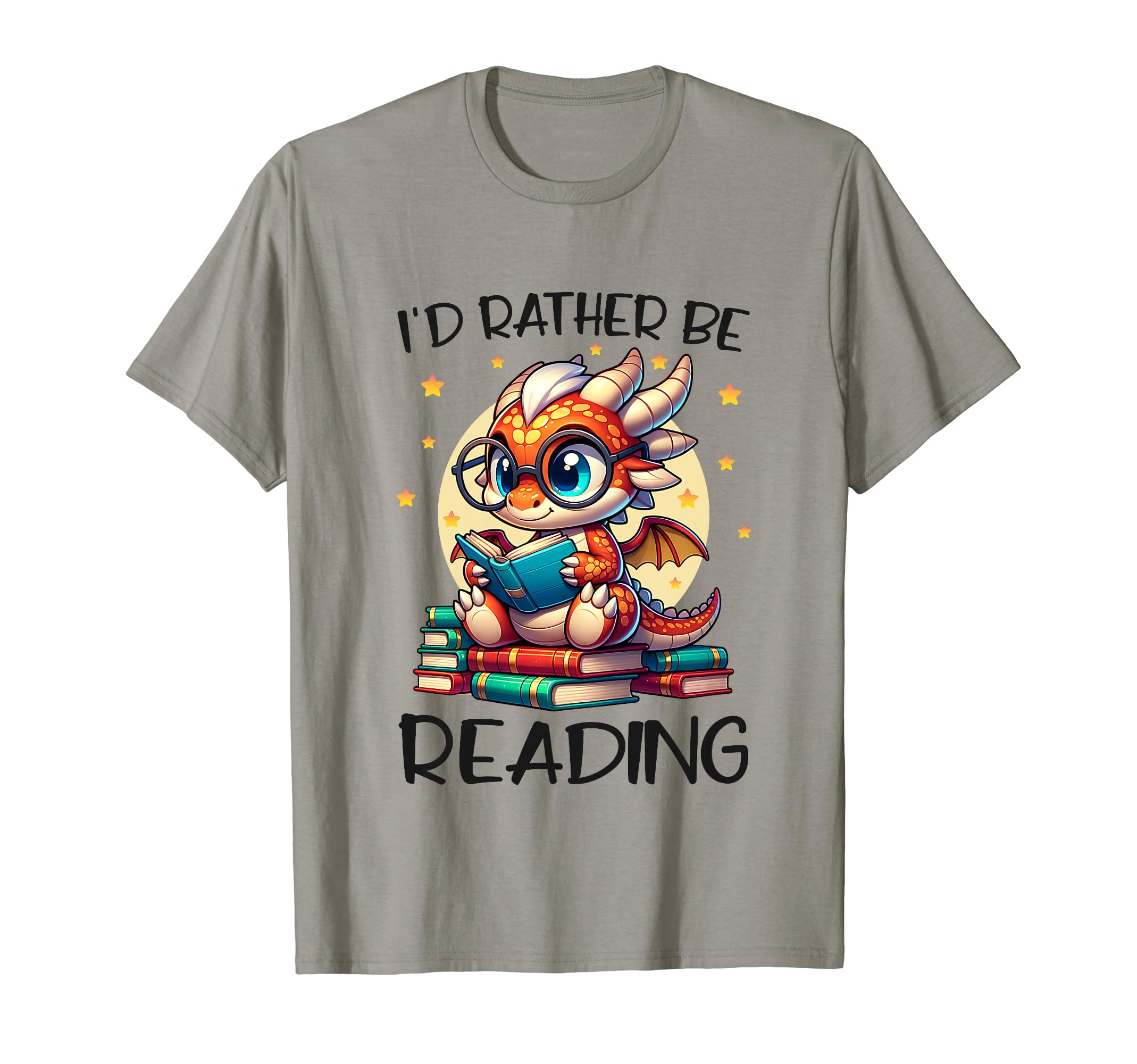 Id Rather Be Reading Book Dragon T-Shirt - Casual Everyday Wear for Adults - T-Shirt, Sweatshirt, Hoodie
