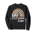 Best Step Mom Ever Boho Rainbow Gifts Sweatshirt - Trendy Graphic Unisex - T-Shirt, Sweatshirt, Hoodie