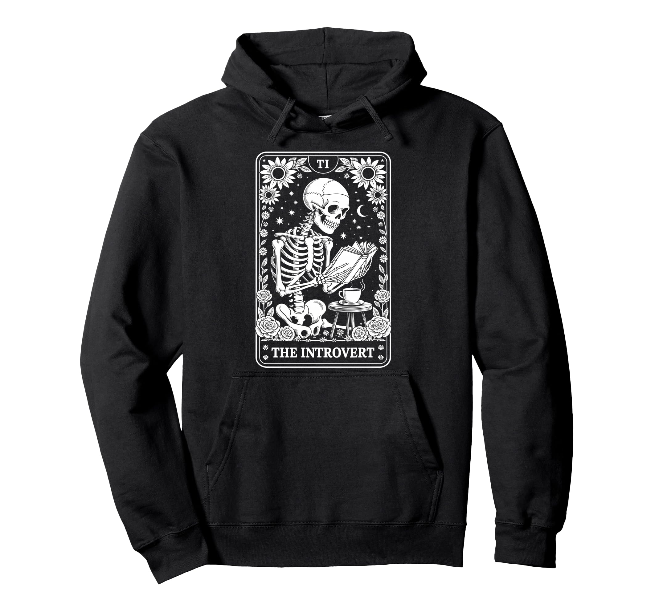 Introvert Tarot Indoorsy Antisocial Hoodie - Trendy Graphic Men Women - T-Shirt, Sweatshirt, Hoodie