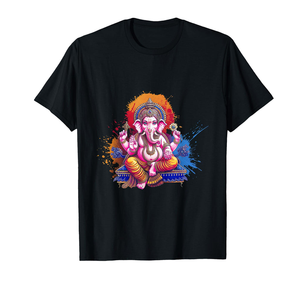 Ganesha Art Hindu God Spiritual Yoga T-Shirt - Minimalist Print for Adults - T-Shirt, Sweatshirt, Hoodie
