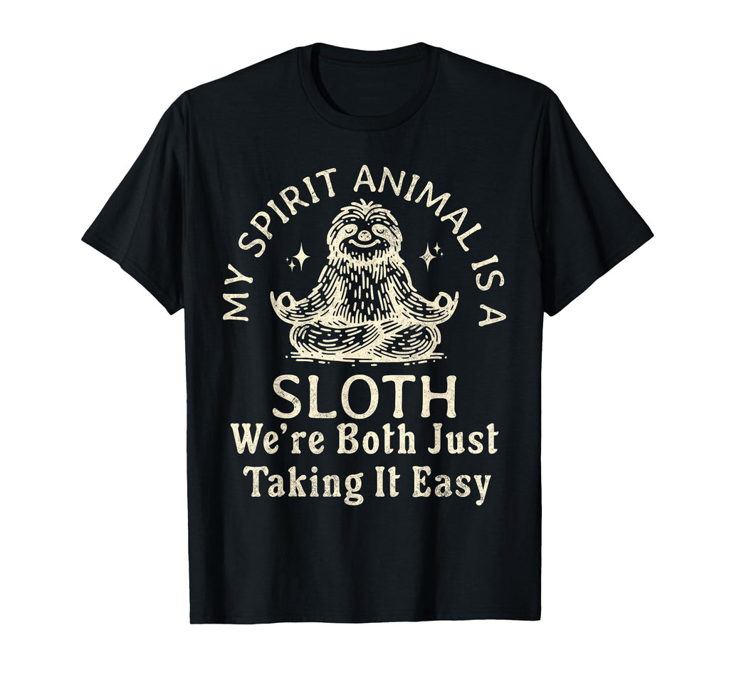 Funny Spirit Animal Sloth Meditation T-Shirt - Streetwear Style Unisex - T-Shirt, Sweatshirt, Hoodie
