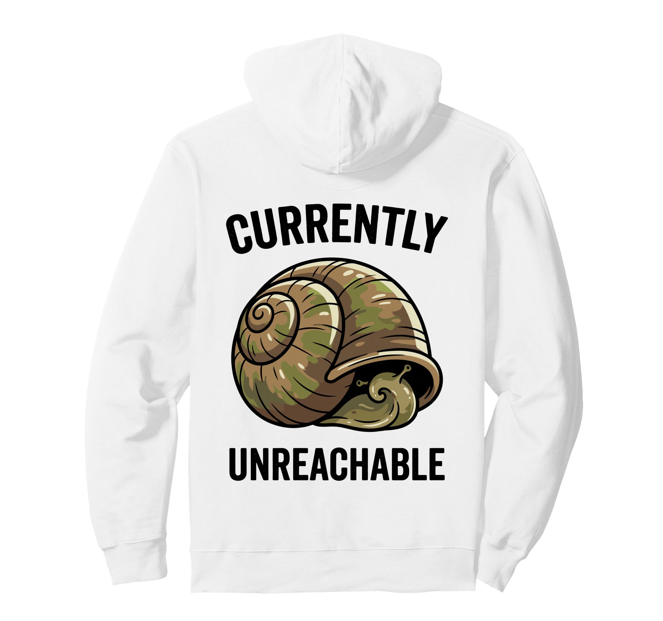 Currently Unreachable Snail Hoodie - Aesthetic Graphic for Adults - T-Shirt, Sweatshirt, Hoodie