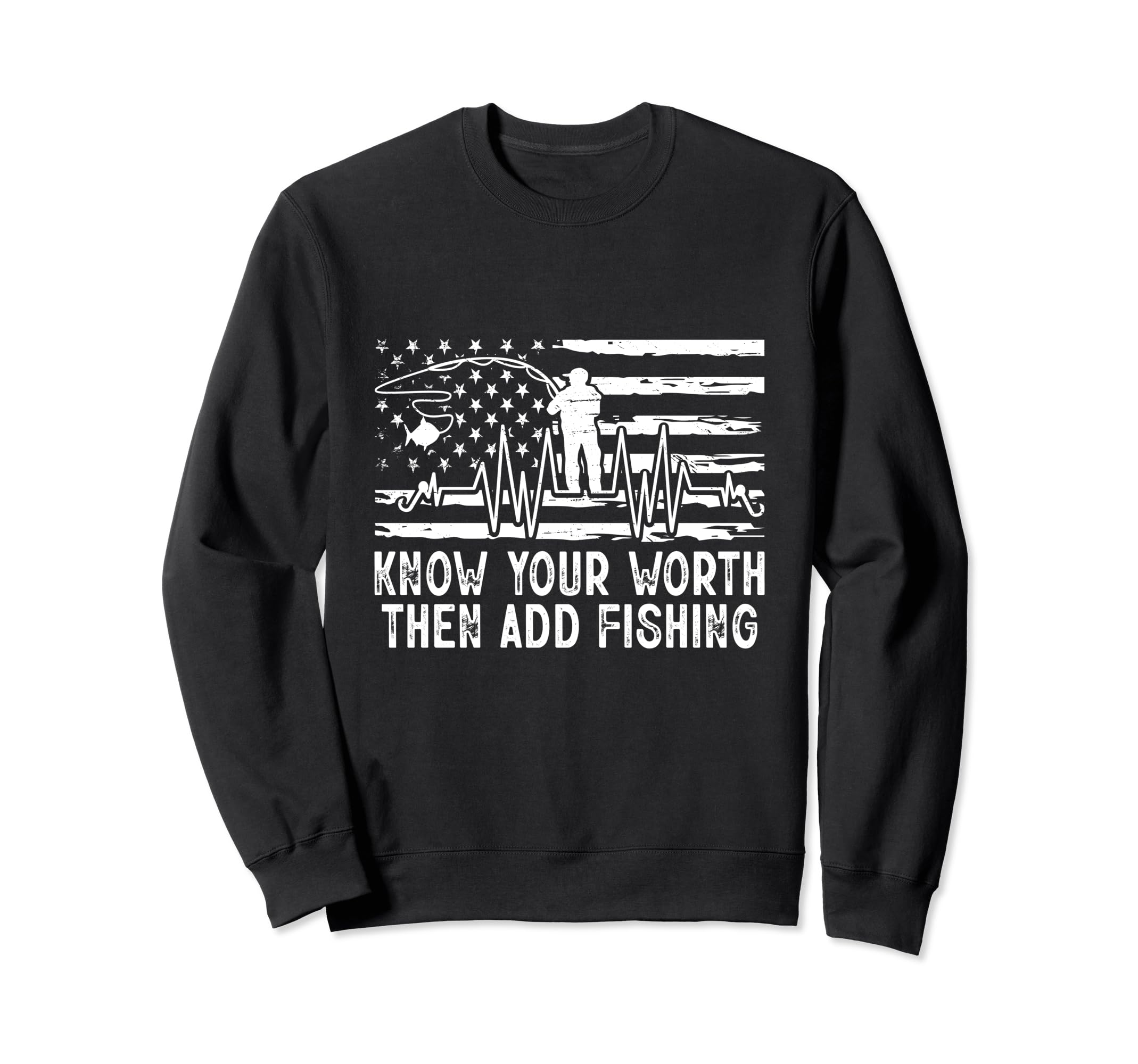 Know Worth Add Fish Self Love Sweatshirt - Fun Novelty Design Men Women - T-Shirt, Sweatshirt, Hoodie