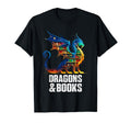 Book Dragons And Books Reading Lover T-Shirt - Unique Graphic Men Women - T-Shirt, Sweatshirt, Hoodie