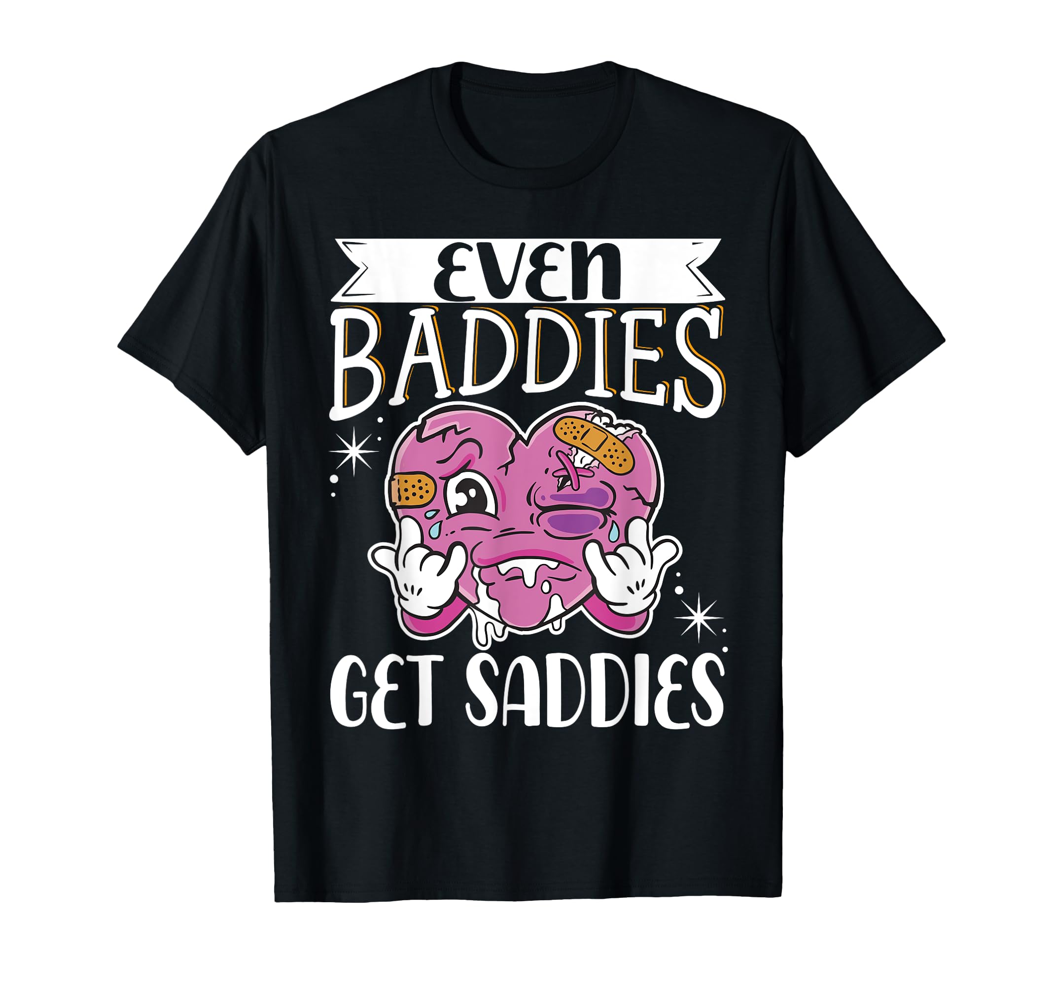 Bad Sad Baddie Mental Health Self Care T-Shirt - Custom Art Print Men Women - T-Shirt, Sweatshirt, Hoodie