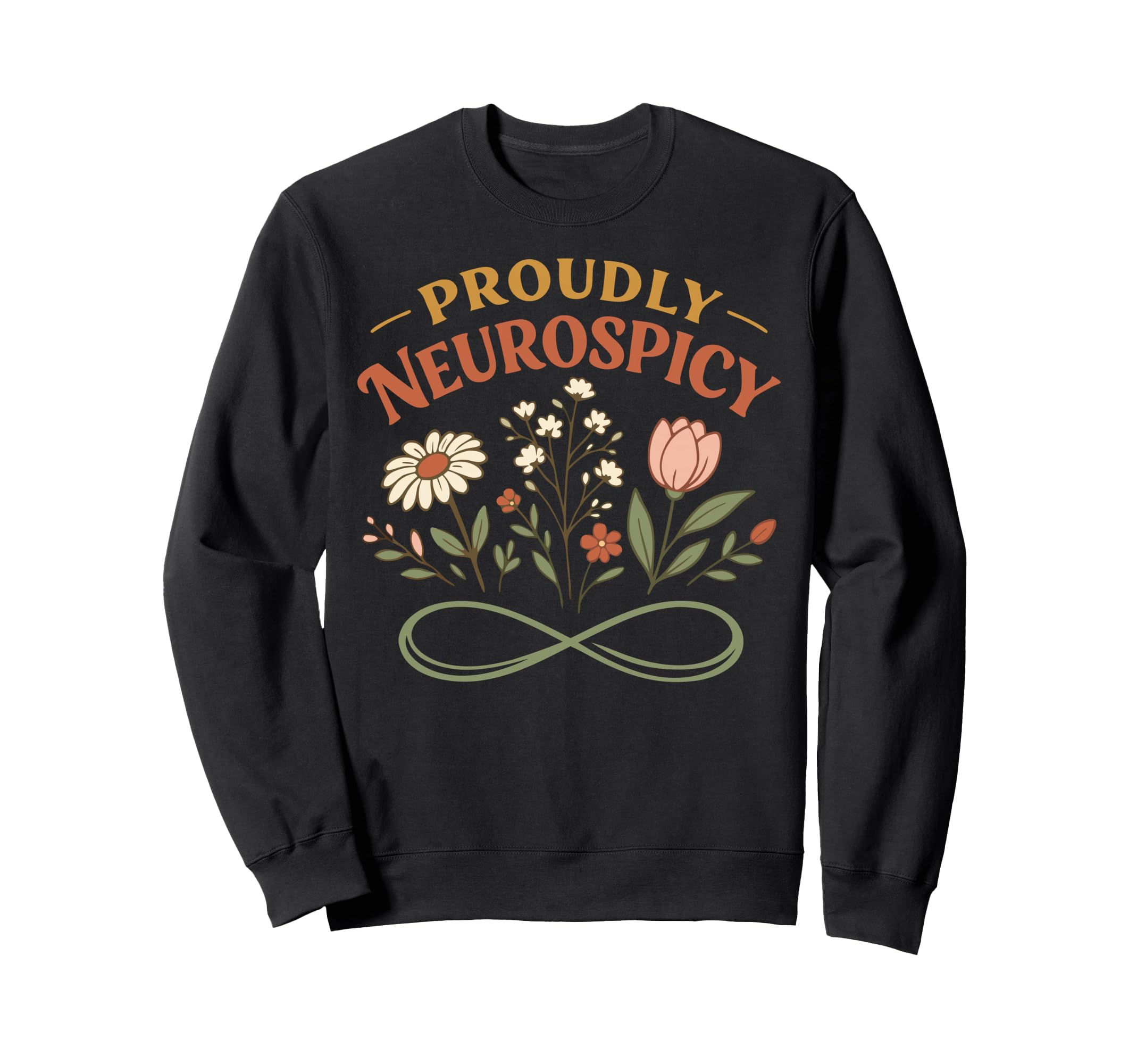 Neurodivergent Neurospicy Brain Sweatshirt - Minimalist Print for Adults - T-Shirt, Sweatshirt, Hoodie