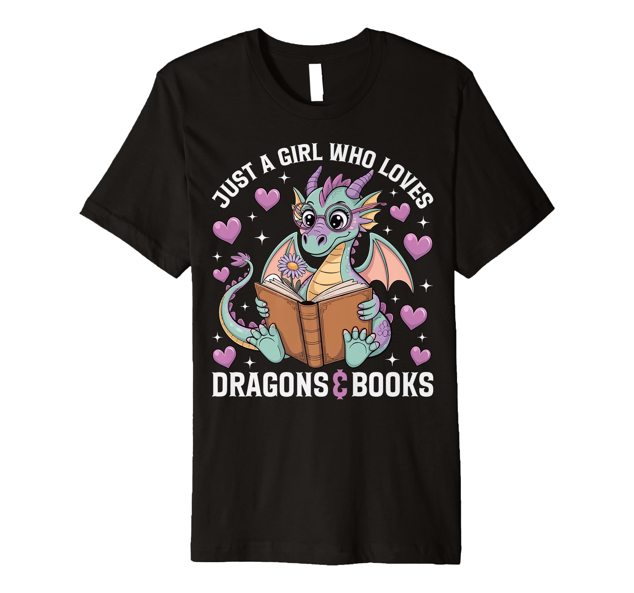 Just Who Loves Dragons And Books T-Shirt - Custom Art Print for Adults - T-Shirt, Sweatshirt, Hoodie