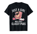 Funny Classy Pug Book Lover Tea Party Art T-Shirt - Trendy Graphic Unisex - T-Shirt, Sweatshirt, Hoodie