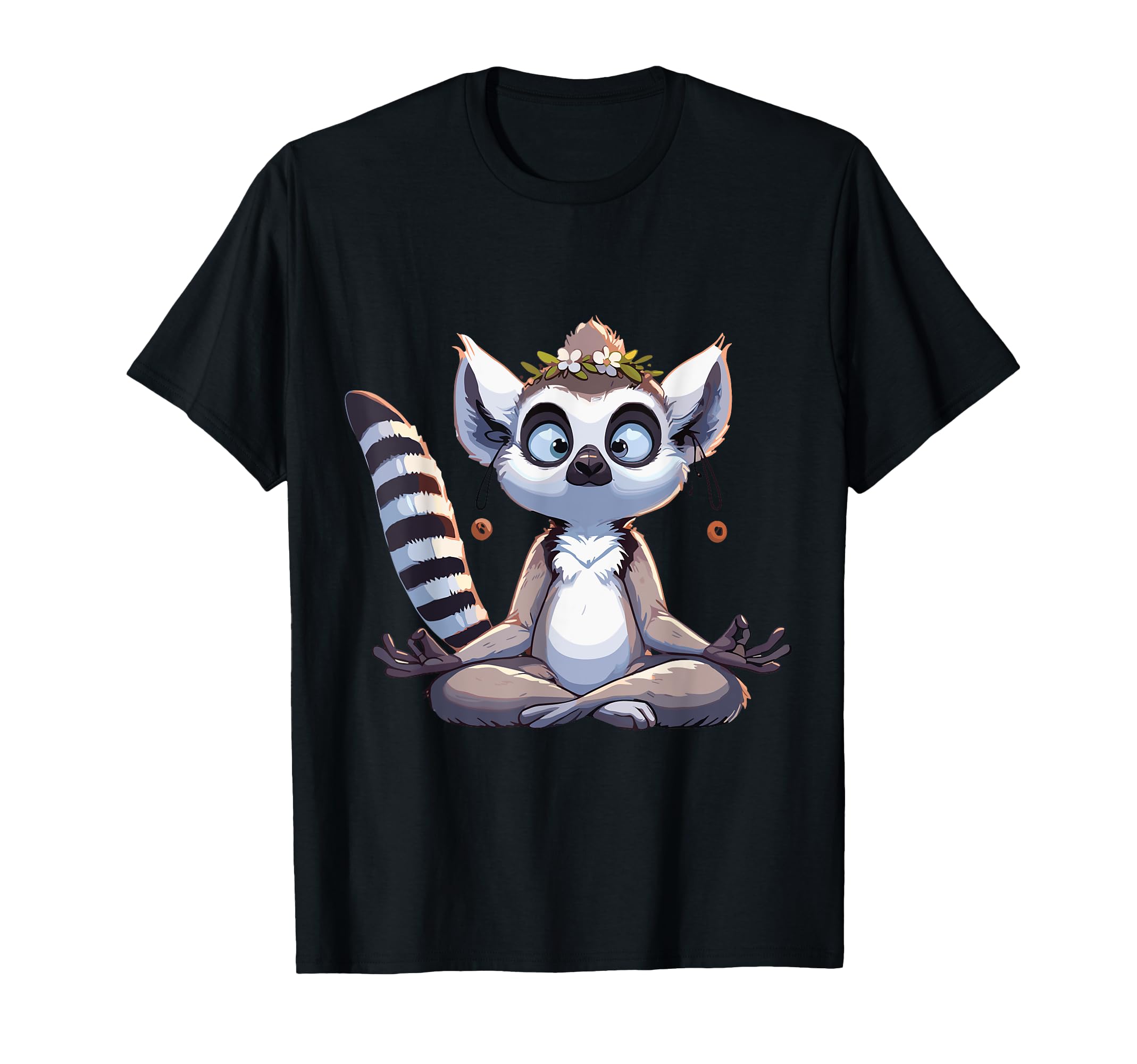 Meditation Lemur Yoga Pose Relaxing T-Shirt - Fun Novelty Design Unisex - T-Shirt, Sweatshirt, Hoodie