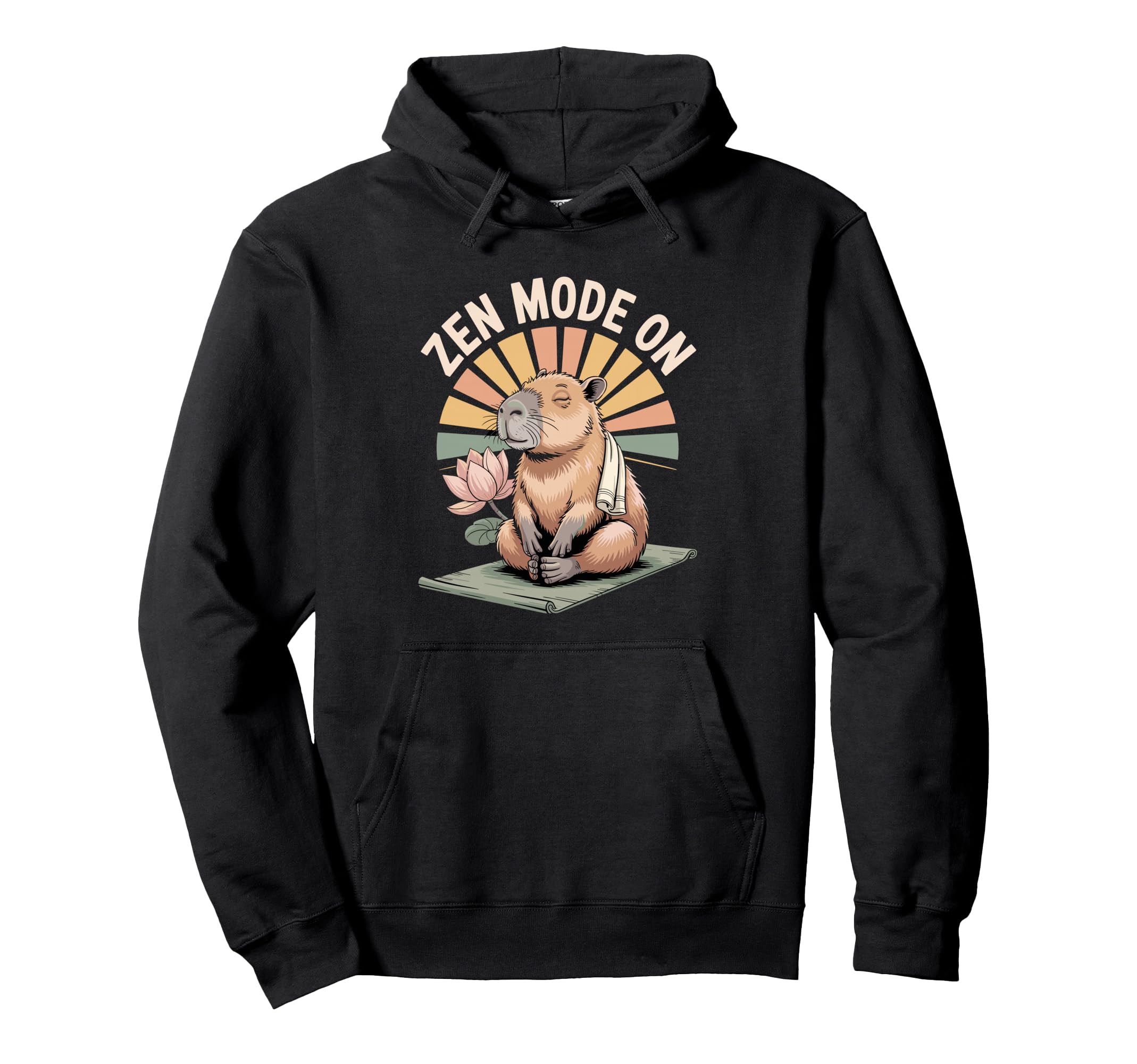 Capybara Yoga Meditation Hoodie - Fun Novelty Design Men Women - T-Shirt, Sweatshirt, Hoodie