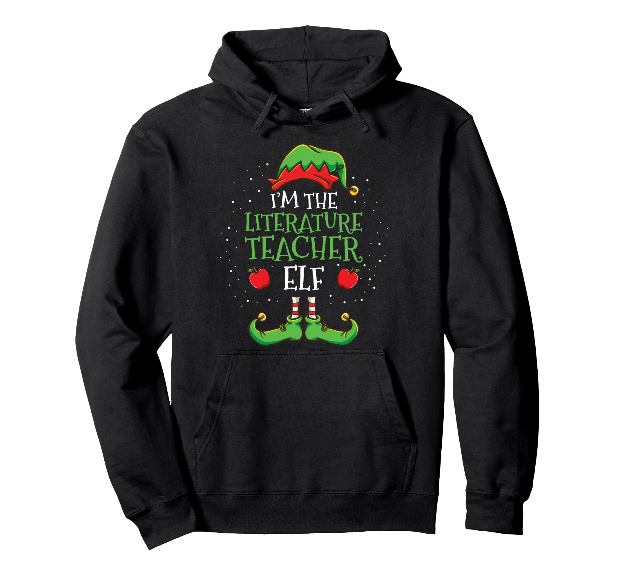 Im Literature Teacher Elf Hoodie - Aesthetic Graphic Unisex - T-Shirt, Sweatshirt, Hoodie