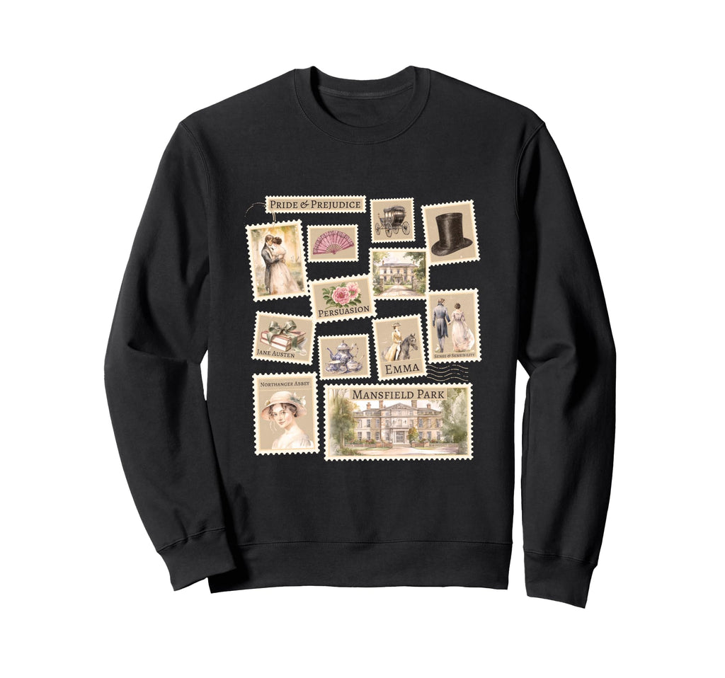 Jane Austen Book Literature Sweatshirt - Fun Novelty Design Men Women - T-Shirt, Sweatshirt, Hoodie