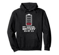 Social Battery Is 1 Introvert Pixel Hoodie - Minimalist Print for Adults - T-Shirt, Sweatshirt, Hoodie