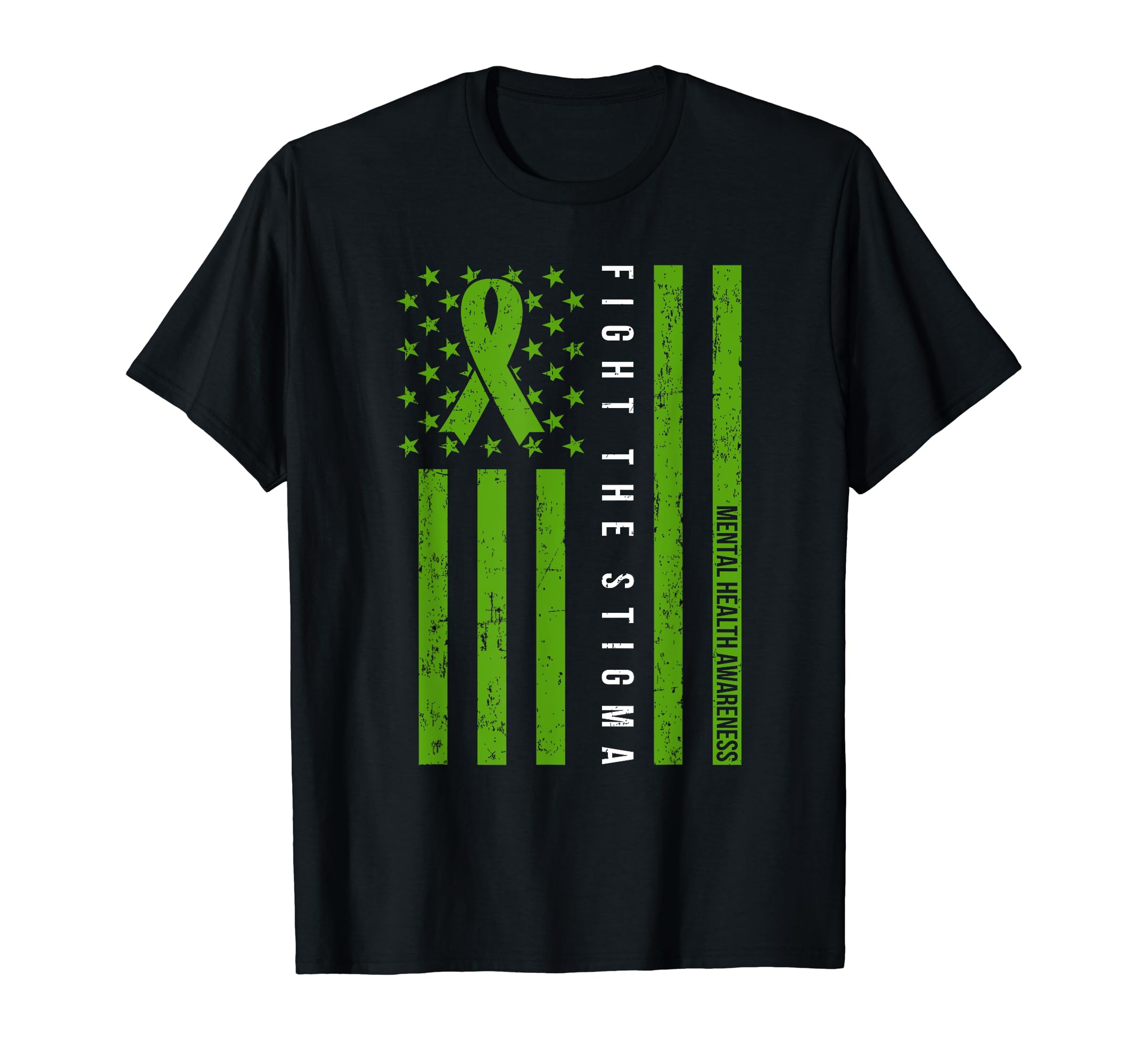 Mental Health Awareness Green T-Shirt - Casual Everyday Wear Men Women - T-Shirt, Sweatshirt, Hoodie