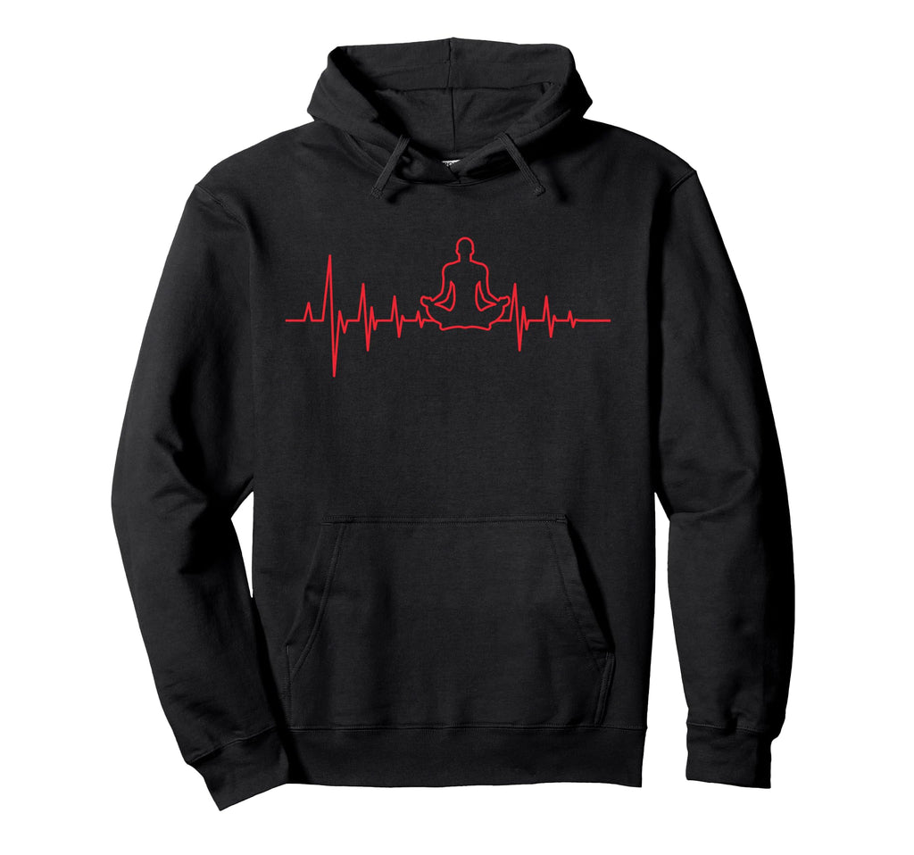 Meditation Heartbeat Zen Yoga Hoodie - Aesthetic Graphic for Adults - T-Shirt, Sweatshirt, Hoodie