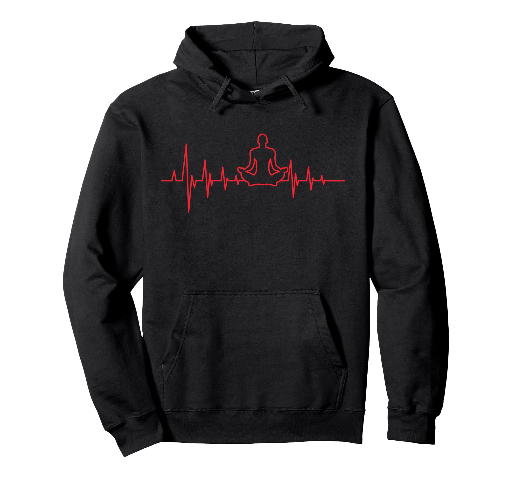 Meditation Heartbeat Zen Yoga Hoodie - Aesthetic Graphic for Adults - T-Shirt, Sweatshirt, Hoodie