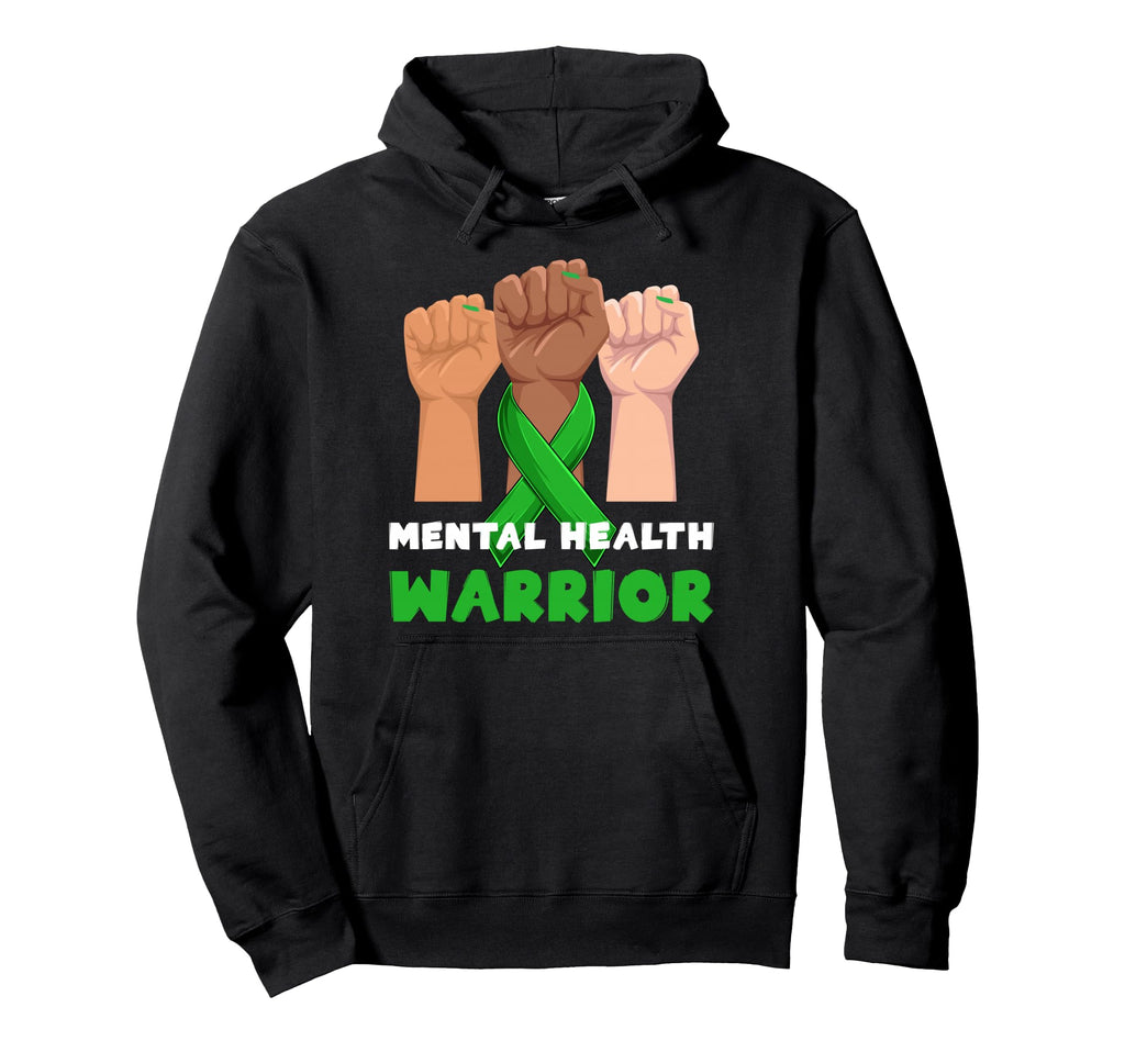 Mental Health Awareness Green Ribbon Mental Hoodie - Trendy Graphic Unisex - T-Shirt, Sweatshirt, Hoodie