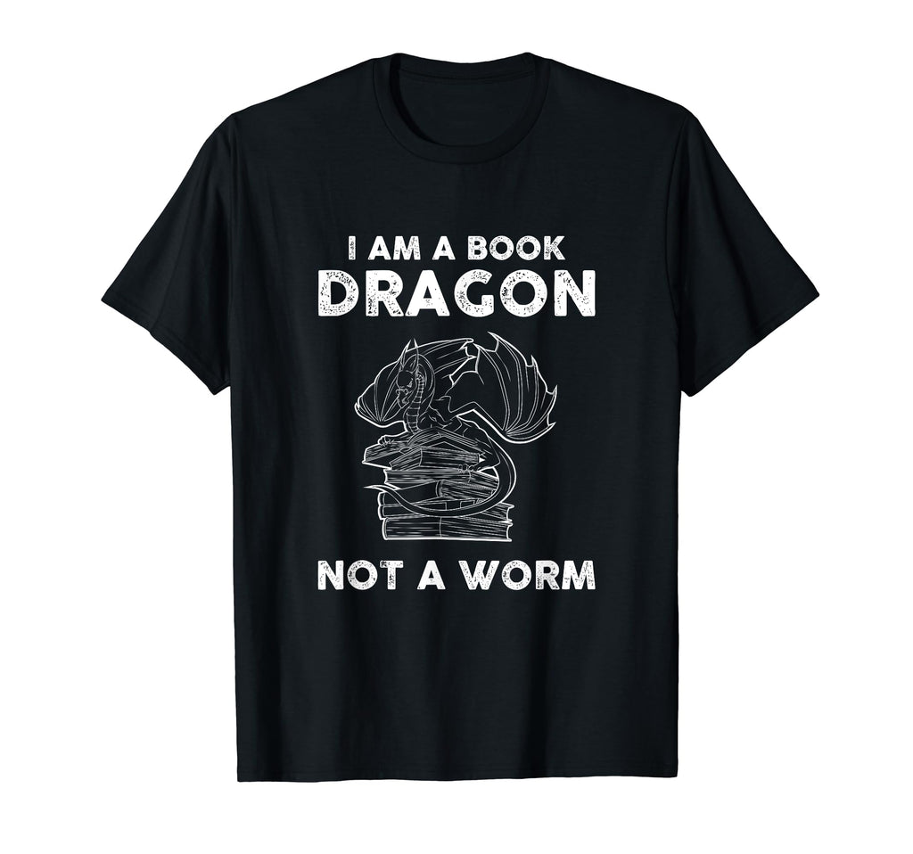 I Am Book Dragon Not Worm T-Shirt - Unique Graphic for Adults - T-Shirt, Sweatshirt, Hoodie