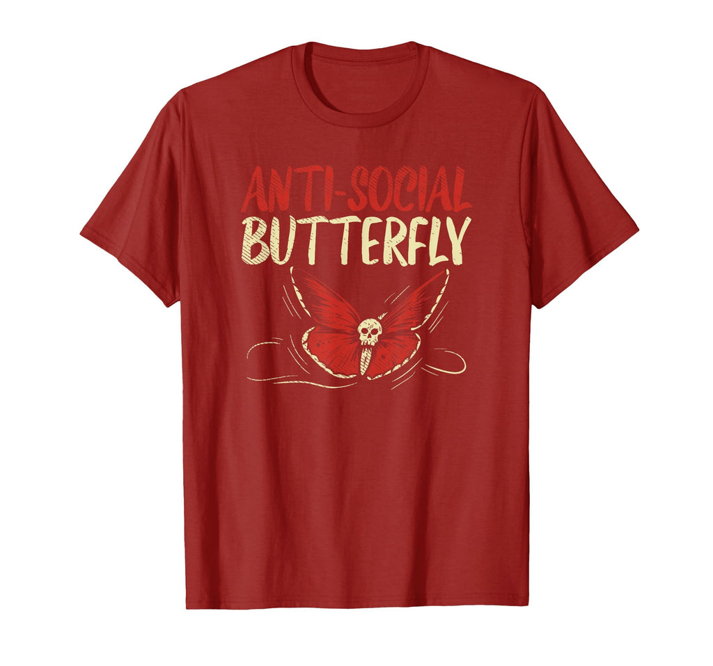 Anti Social Butterfly Goth Gothic T-Shirt - Aesthetic Graphic for Adults - T-Shirt, Sweatshirt, Hoodie