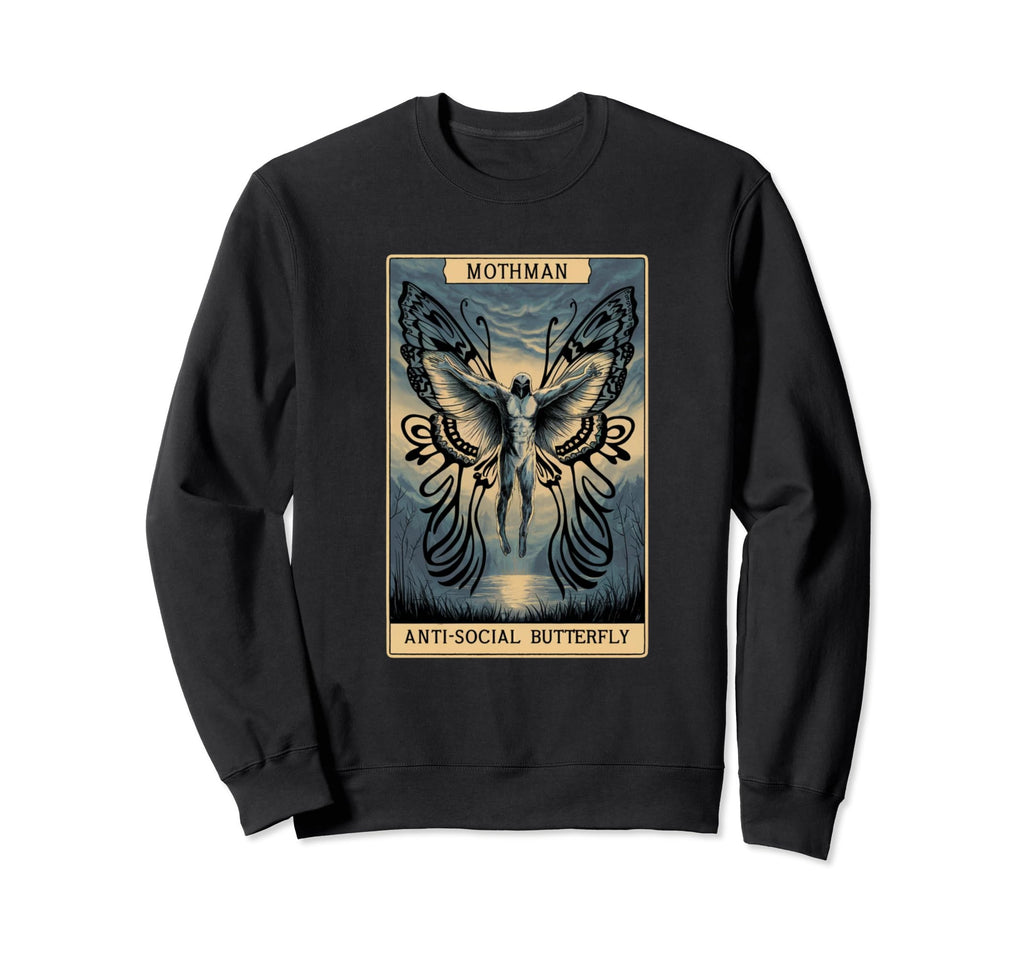 Antisocial Butterfly Fairy Grunge Sweatshirt - Minimalist Print Men Women - T-Shirt, Sweatshirt, Hoodie