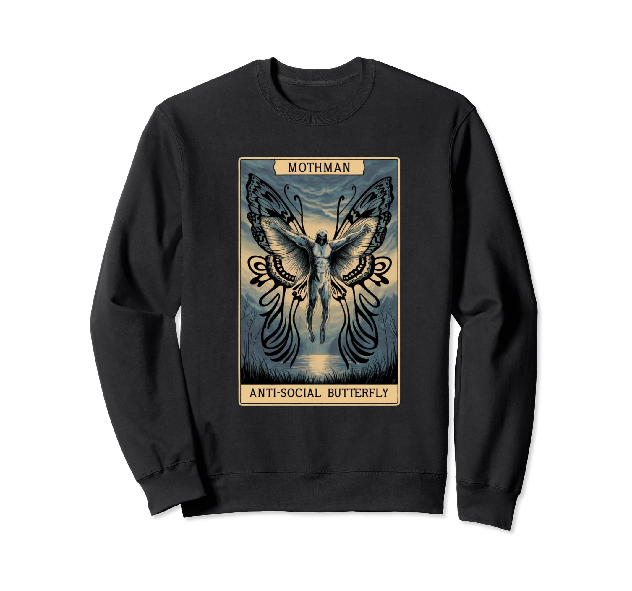 Antisocial Butterfly Fairy Grunge Sweatshirt - Minimalist Print Men Women - T-Shirt, Sweatshirt, Hoodie