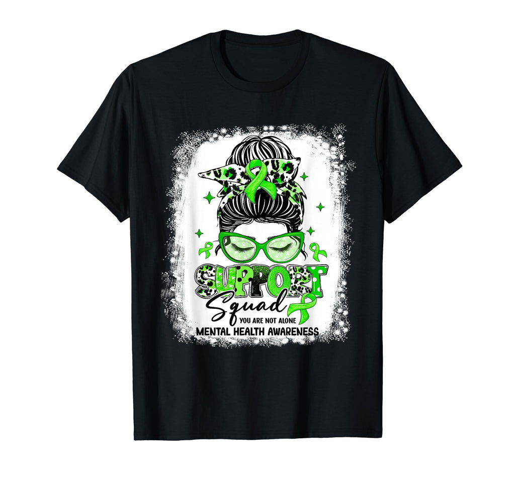 Warrior Leopard Messy Bun Mental Health T-Shirt - Unique Graphic Men Women - T-Shirt, Sweatshirt, Hoodie