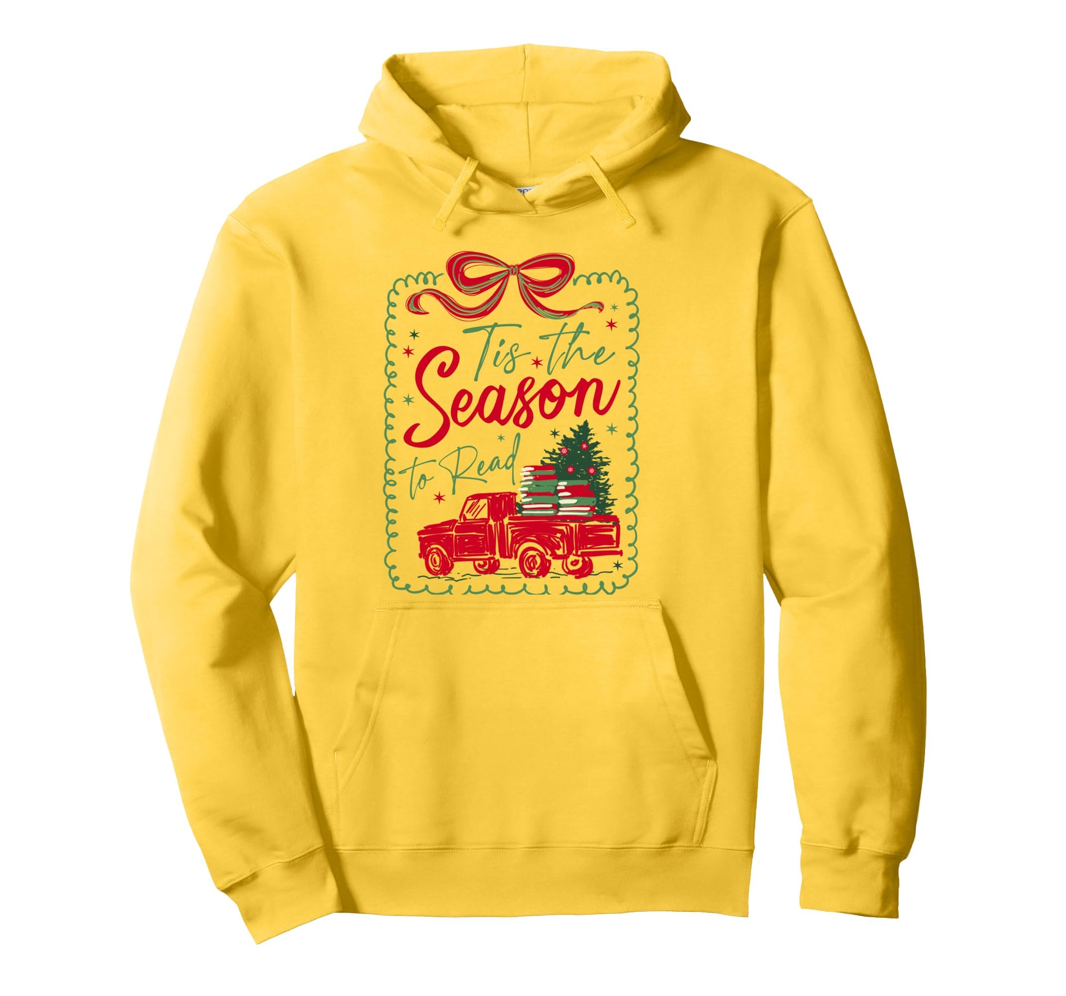 Tis Season To Read Book Lover Hoodie - Graphic Print Unisex - T-Shirt, Sweatshirt, Hoodie