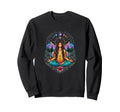 Boho Moon Phases Meditation Goddess Sweatshirt - Unique Graphic Unisex - T-Shirt, Sweatshirt, Hoodie