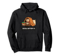Social Battery 1 Funny Introvert Hoodie - Casual Everyday Wear Unisex - T-Shirt, Sweatshirt, Hoodie