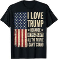 I Love Trump Because He Pisses Off The People I Can't Stand T-Shirt Unisex T-shirt, Sweatshirt, Hoodie, Long Sleeve Tee - T-Shirt, Sweatshirt, Hoodie