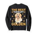 Best Therapy Is Golden Retriever Dog Sweatshirt - Minimalist Print Unisex - T-Shirt, Sweatshirt, Hoodie