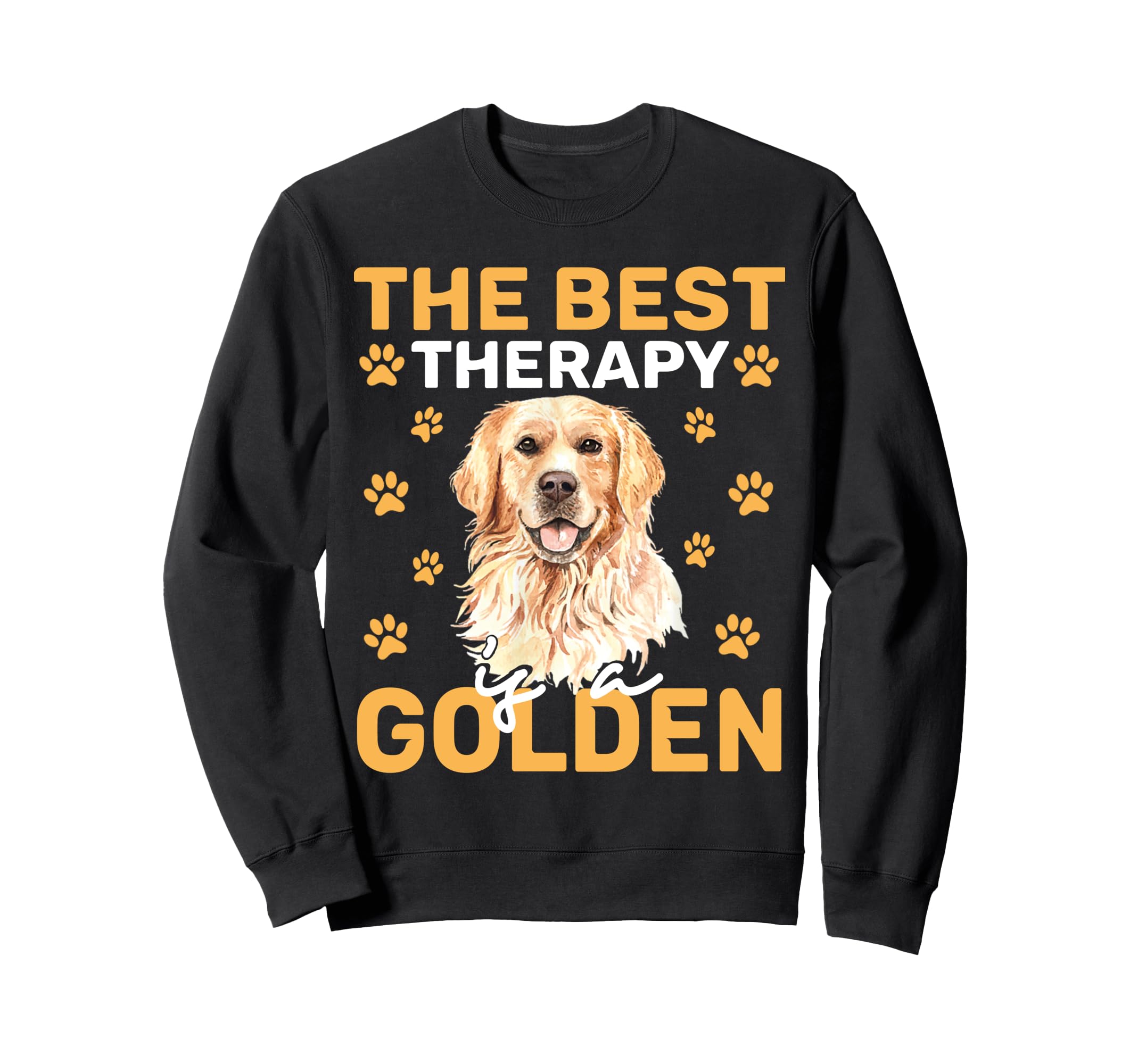 Best Therapy Is Golden Retriever Dog Sweatshirt - Minimalist Print Unisex - T-Shirt, Sweatshirt, Hoodie