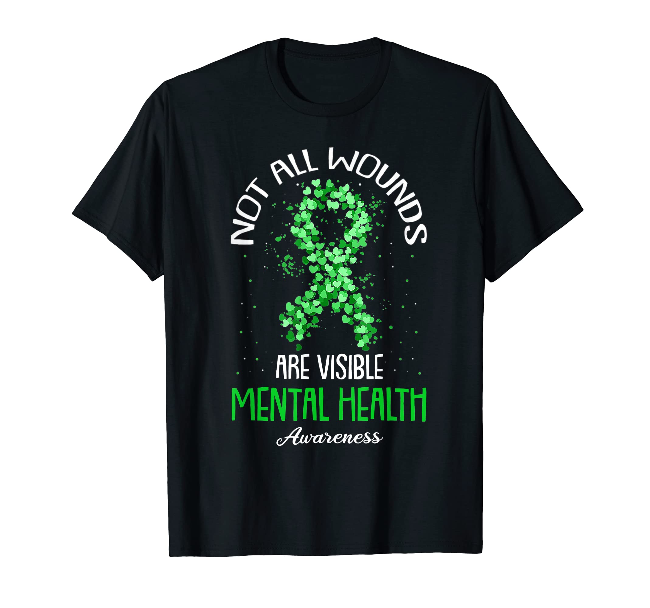 Not All Wounds Are Visible Mental T-Shirt - Novelty Apparel Men Women - T-Shirt, Sweatshirt, Hoodie