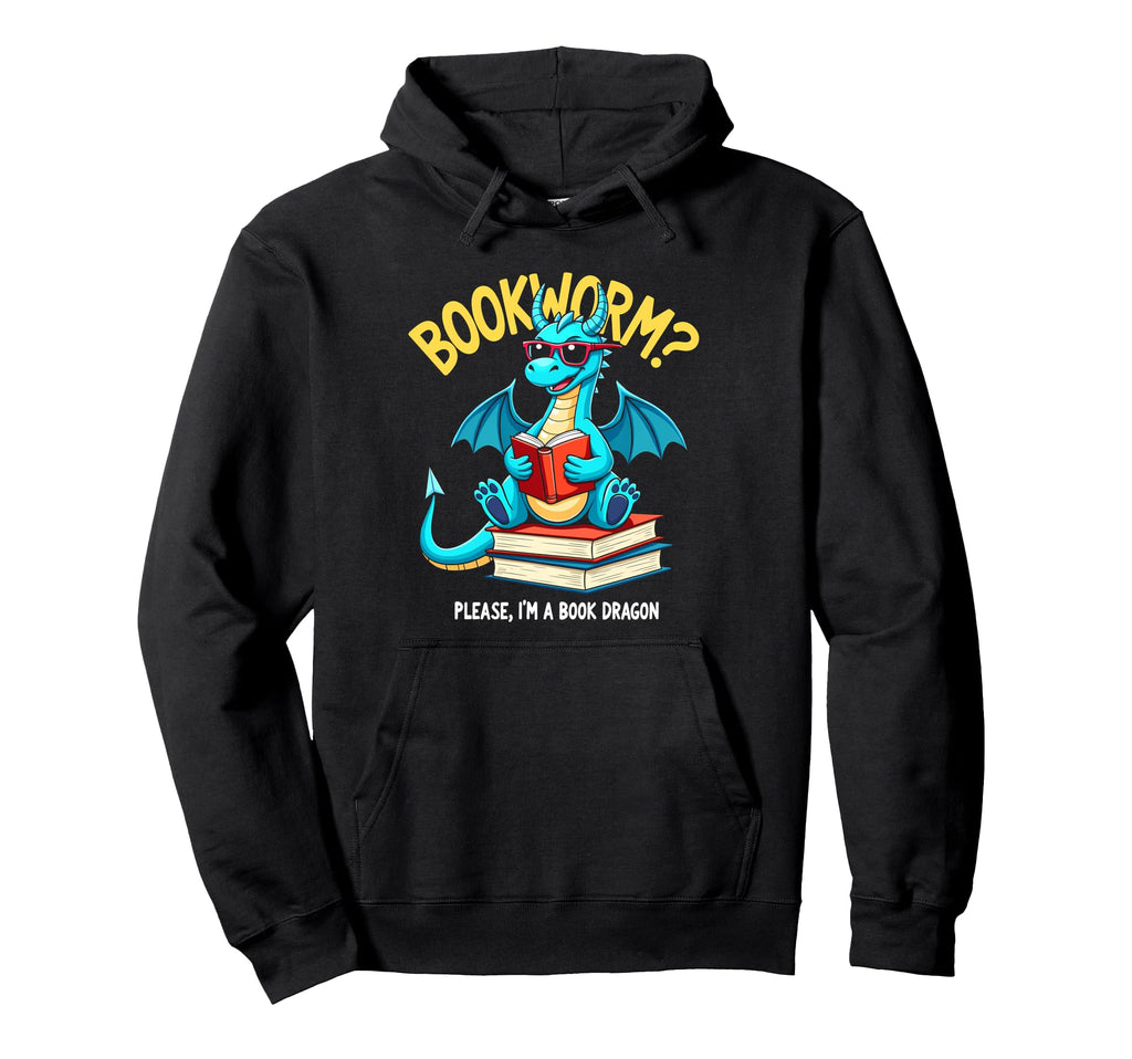 Bookworm Please Im Book Dragon Hoodie - Custom Art Print Men Women - T-Shirt, Sweatshirt, Hoodie