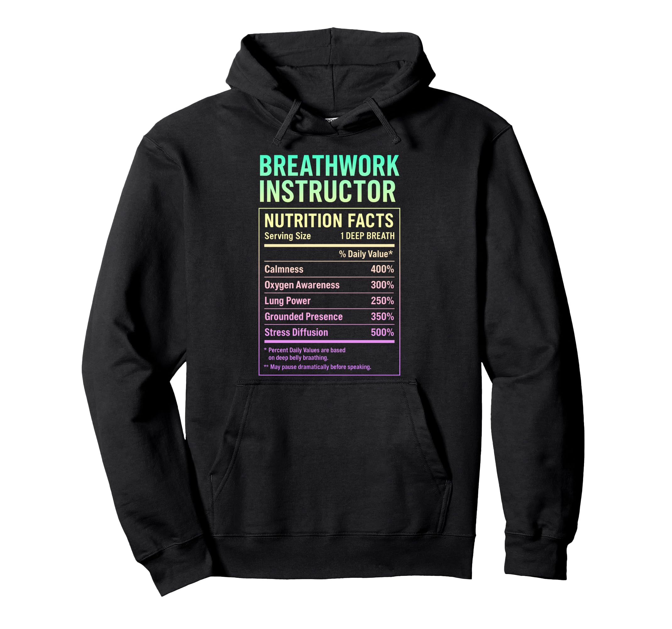 Breathwork Instructor Facts Hoodie - Custom Art Print for Adults - T-Shirt, Sweatshirt, Hoodie