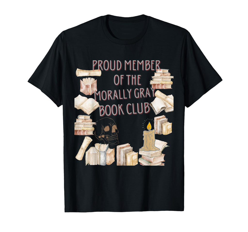 Spooky Member Morally Grey Book Club T-Shirt - Trendy Graphic for Adults - T-Shirt, Sweatshirt, Hoodie