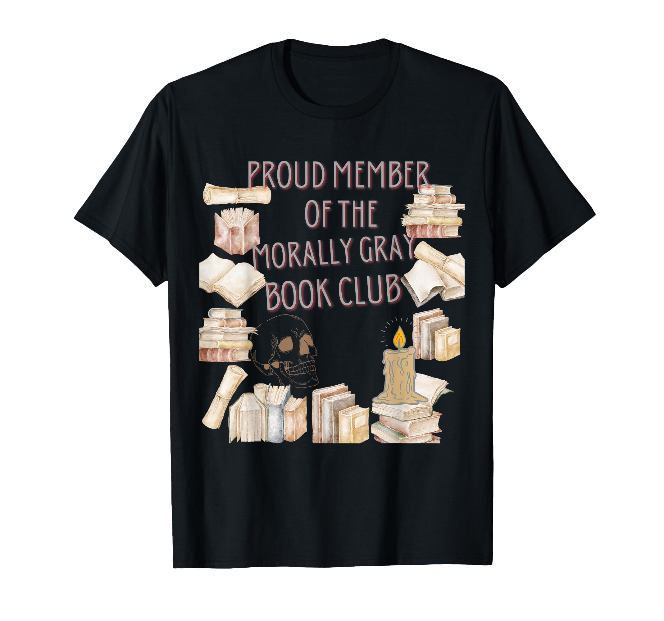 Spooky Member Morally Grey Book Club T-Shirt - Trendy Graphic for Adults - T-Shirt, Sweatshirt, Hoodie