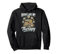 Books Are My Therapy Coffee Bookworm Hoodie - Graphic Print Men Women - T-Shirt, Sweatshirt, Hoodie