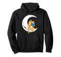 Kawaii Cat Coffee Book Moon Womens Hoodie - Unique Graphic for Adults - T-Shirt, Sweatshirt, Hoodie