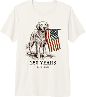 Vintage Golden Retriever Patriotic Dog 250 Years 1776 2026 Premium Tri-Blend T-Shirt Unisex T-shirt, Sweatshirt, Hoodie, Long Sleeve Tee - T-Shirt, Sweatshirt, Hoodie