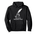 Worlds Okayest Poet Funny Writer Hoodie - Minimalist Print for Adults - T-Shirt, Sweatshirt, Hoodie