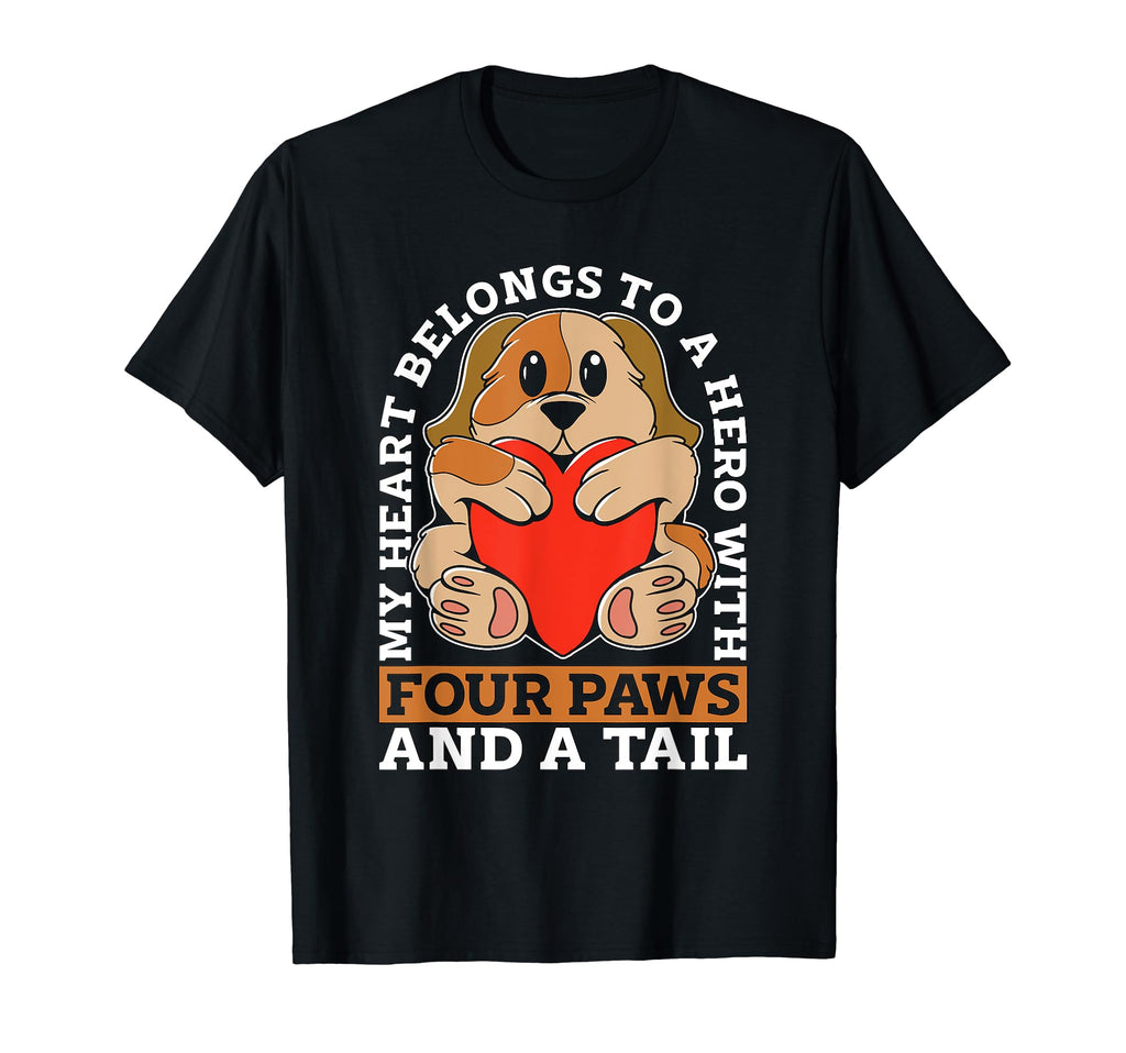 My Heart Belongs To Hero Therapy Dog T-Shirt - Aesthetic Graphic Men Women - T-Shirt, Sweatshirt, Hoodie