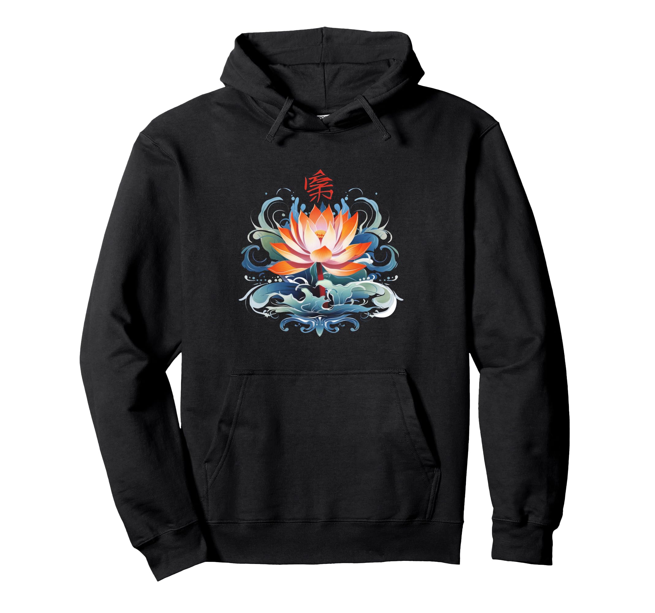 Lotus Flower Zen Aesthetic Hoodie - Fun Novelty Design for Adults - T-Shirt, Sweatshirt, Hoodie