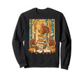 Thanksgiving Reading Turkeys Cozy Sweatshirt - Custom Art Print Unisex - T-Shirt, Sweatshirt, Hoodie