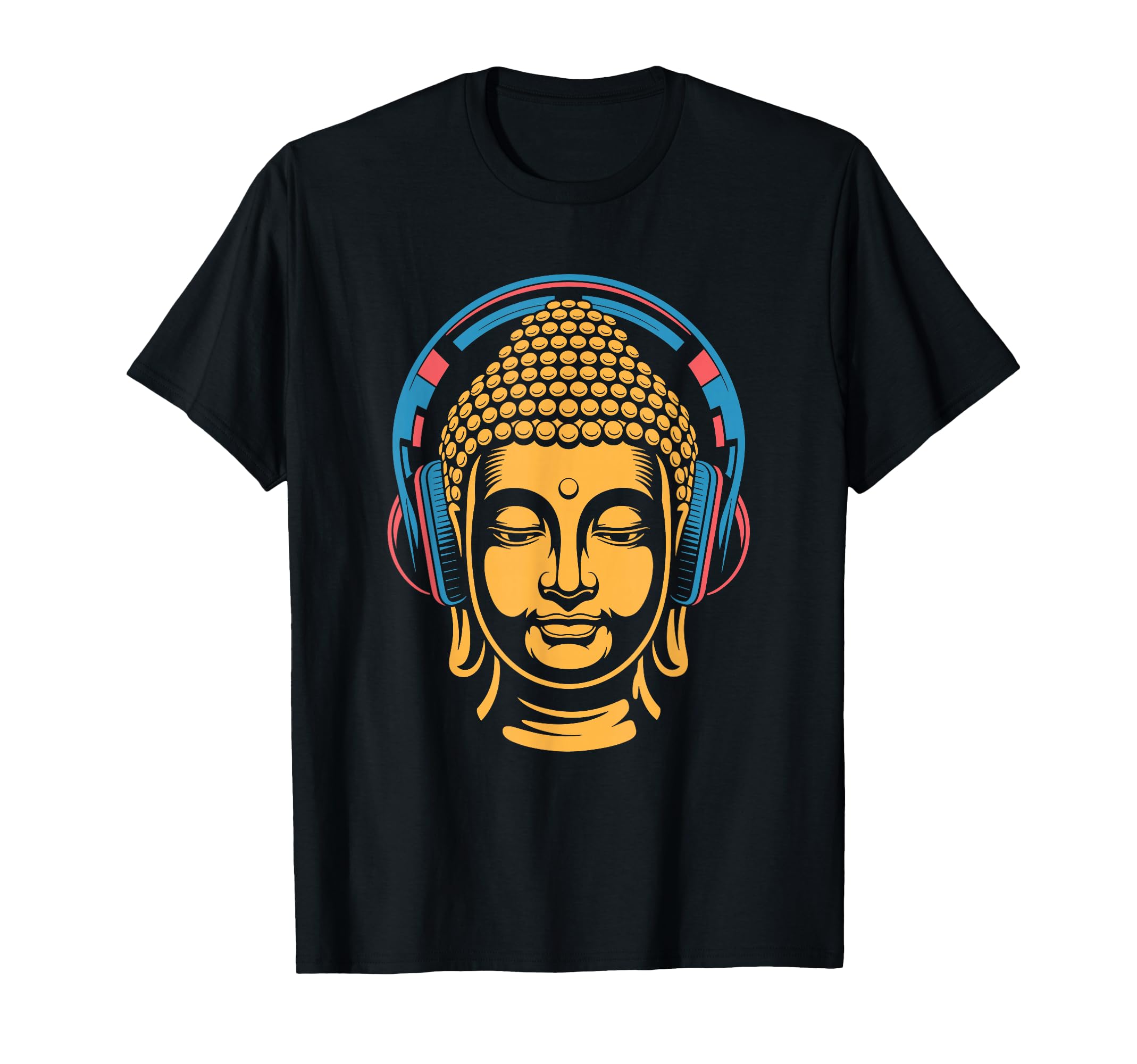 Buddha Headphones Mindfulness Music T-Shirt - Novelty Apparel Men Women - T-Shirt, Sweatshirt, Hoodie