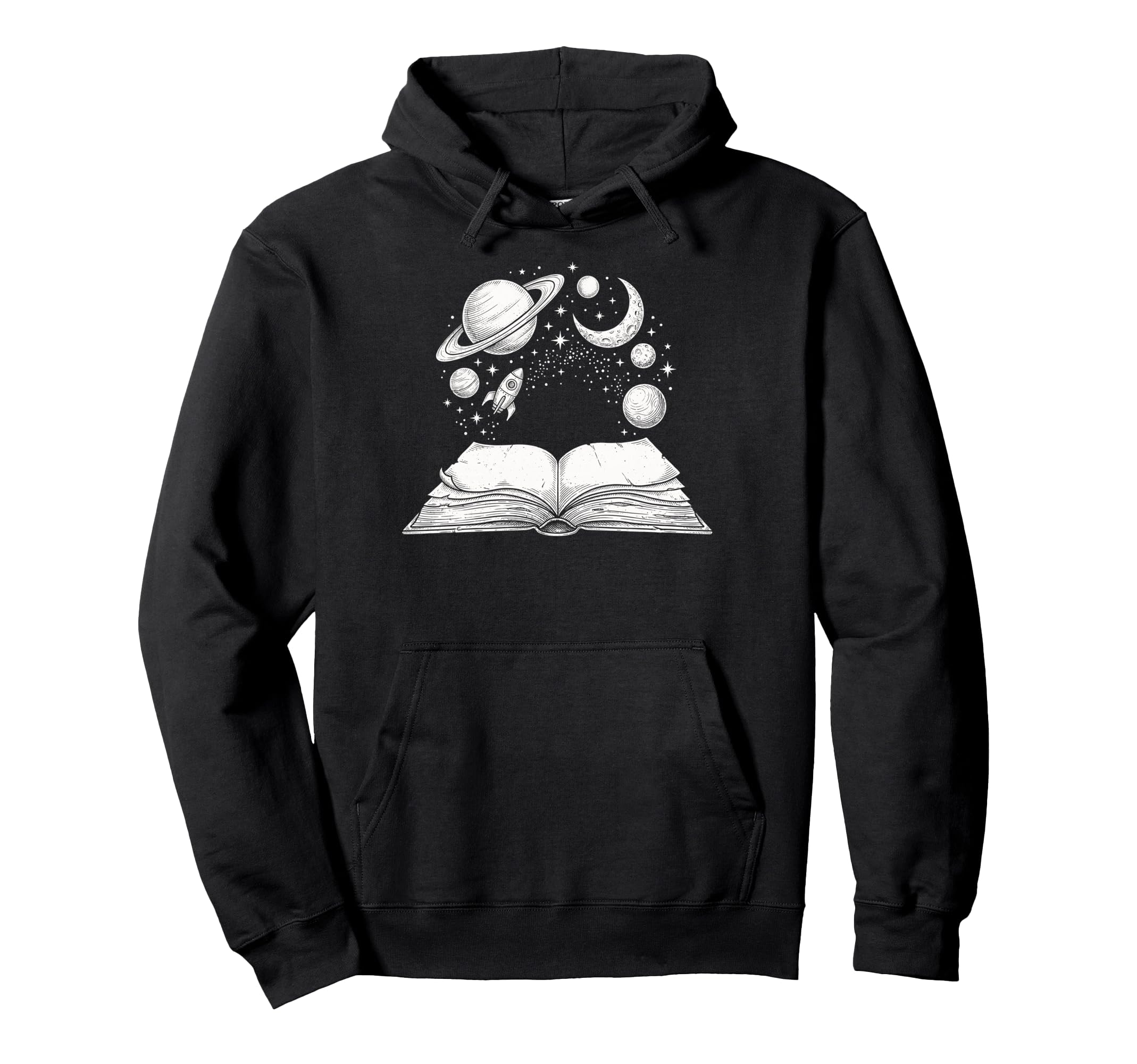 Solar System Planets Books Lover Hoodie - Fun Novelty Design for Adults - T-Shirt, Sweatshirt, Hoodie
